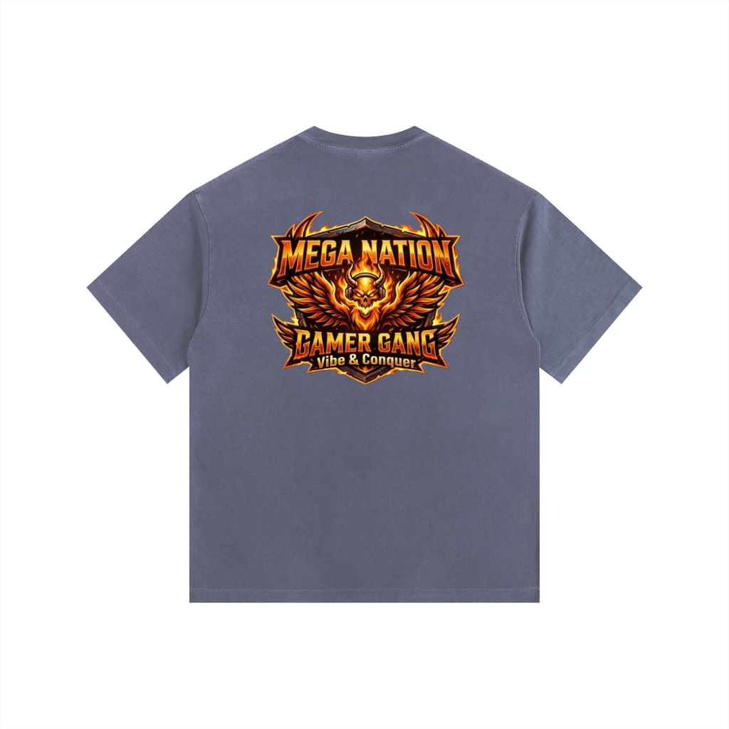 MNA Vibe & Conquer (Front and Back Logo) Oversized Cotton T-Shirt (9 colors)