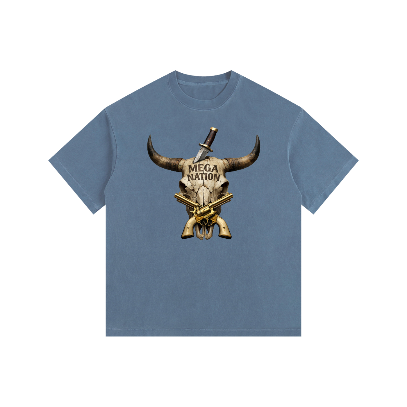 Mega Nation Longhorn Oversized Cotton T-Shirt (11 colors)