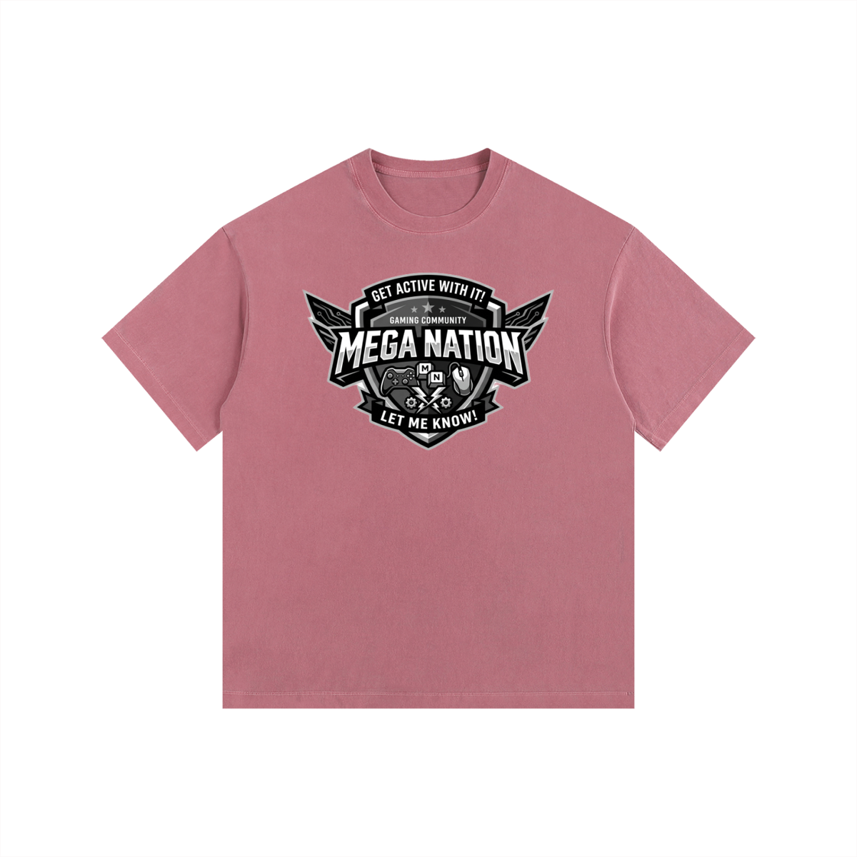 Mega Nation Gaming Community Oversized Cotton T-Shirt (11 colors)