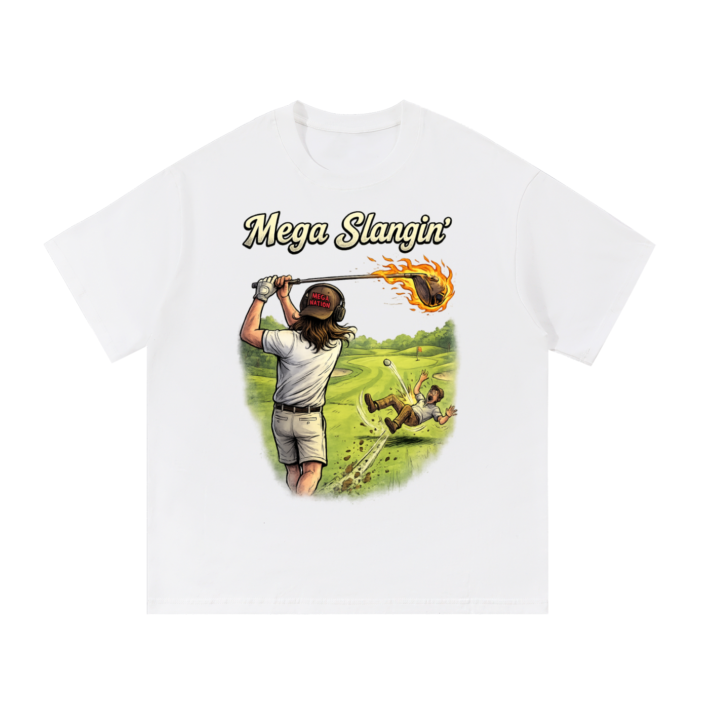 Mega Slangin' Golf Essential Cotton T-Shirt (8 colors)