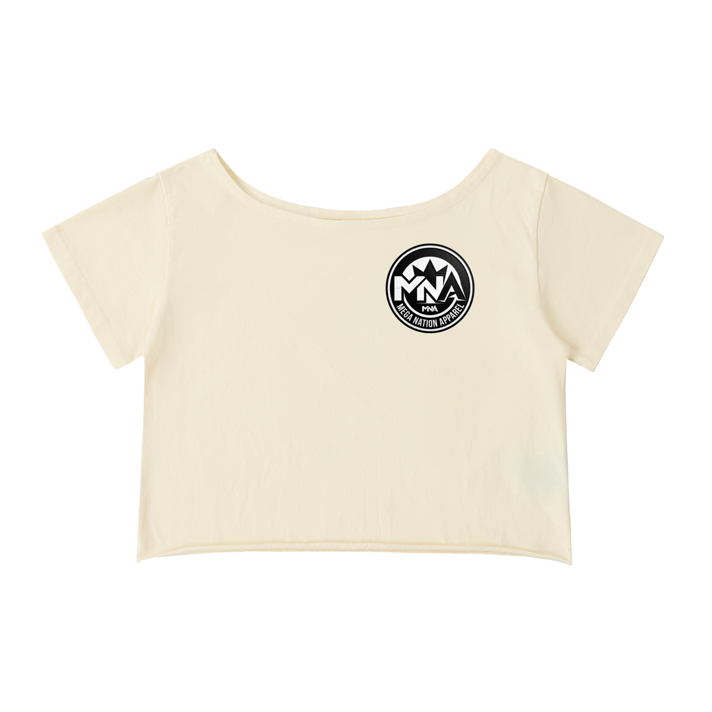 MNA Slangers (Front and Back Logo) Off-Shoulder Cropped T-Shirt (4 colors)