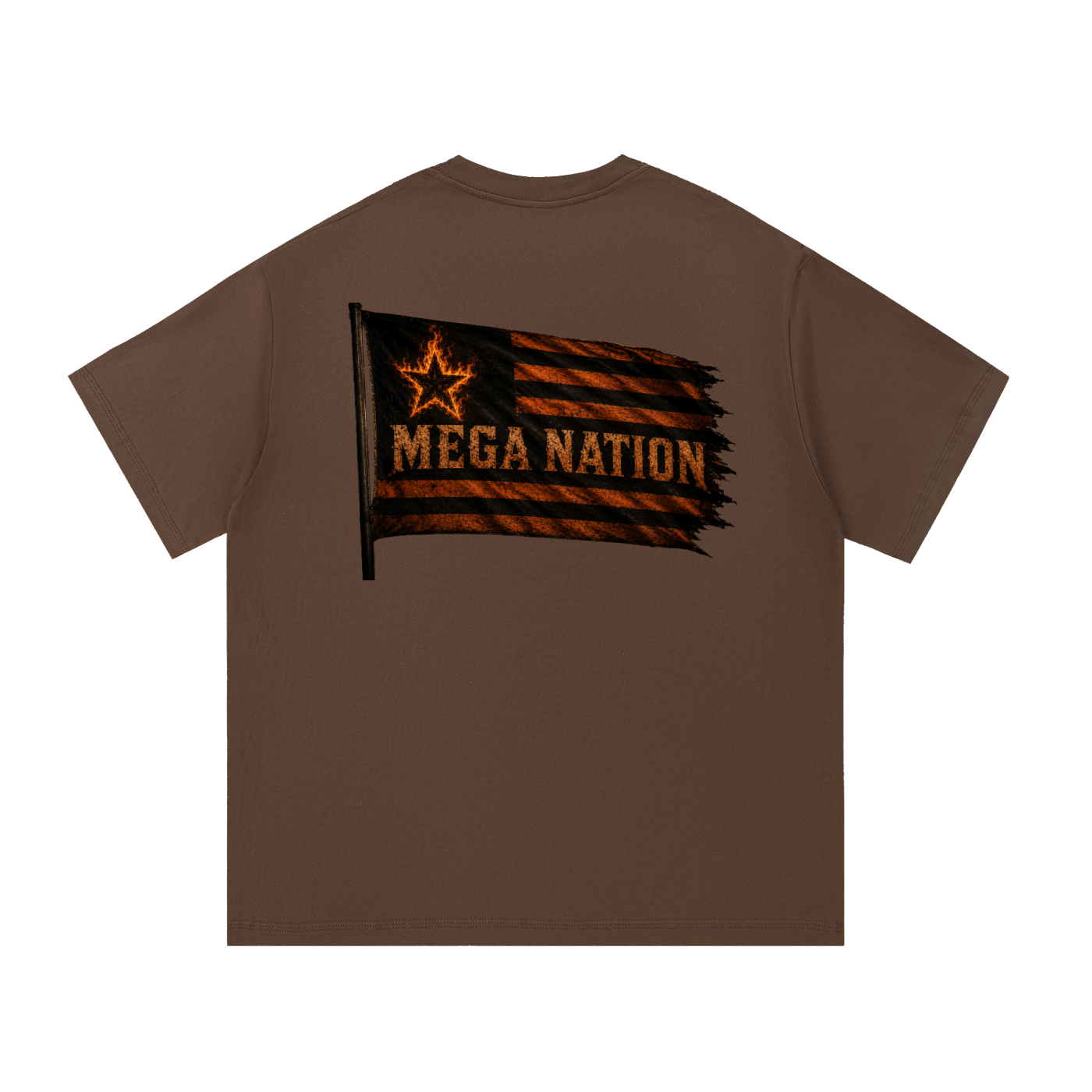 Mega Nation Flag (Front & Back Logo) Essential Cotton T-Shirt (6 colors)