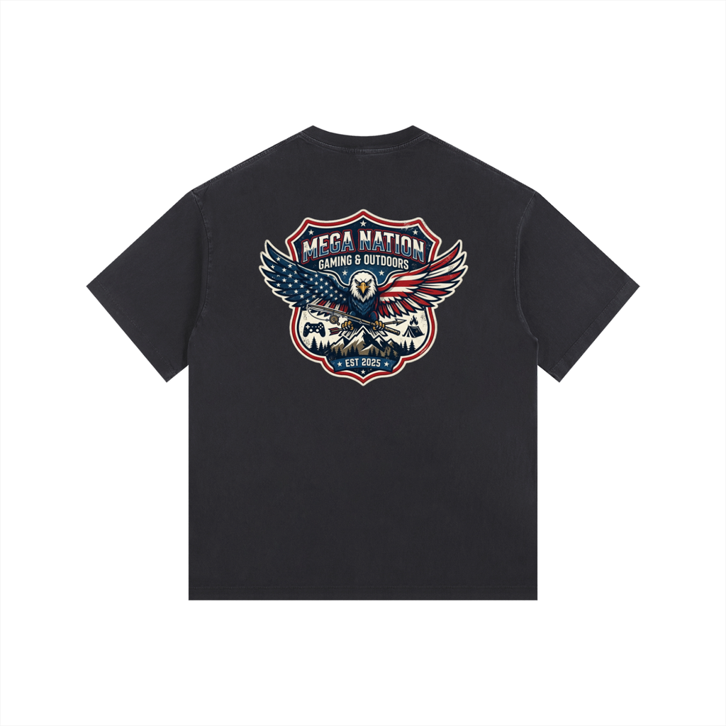 MNA Gaming & Outdoors 2 (Front and Back Logo) Oversized Cotton T-Shirt (8 colors)