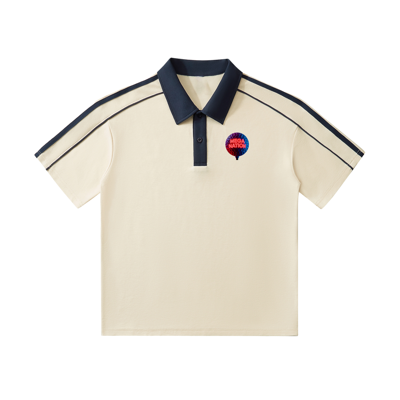 Mega Nation Golf Polo Shirt (Neon Logo) (5 colors)