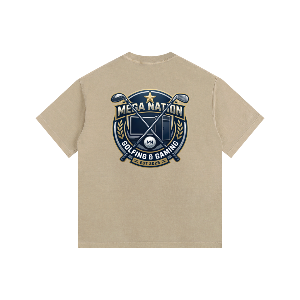 MNA Golf & Gaming (Front and Back Logo) Oversized Cotton T-Shirt (7 colors)