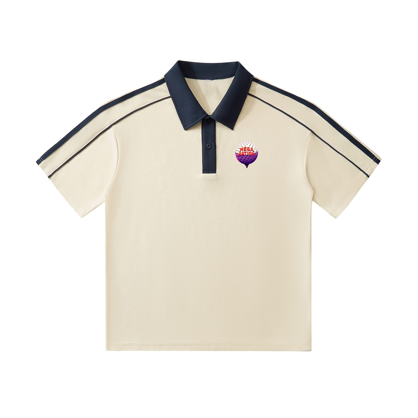 Mega Nation Golf Polo Shirt (Retro Logo) (5 colors)
