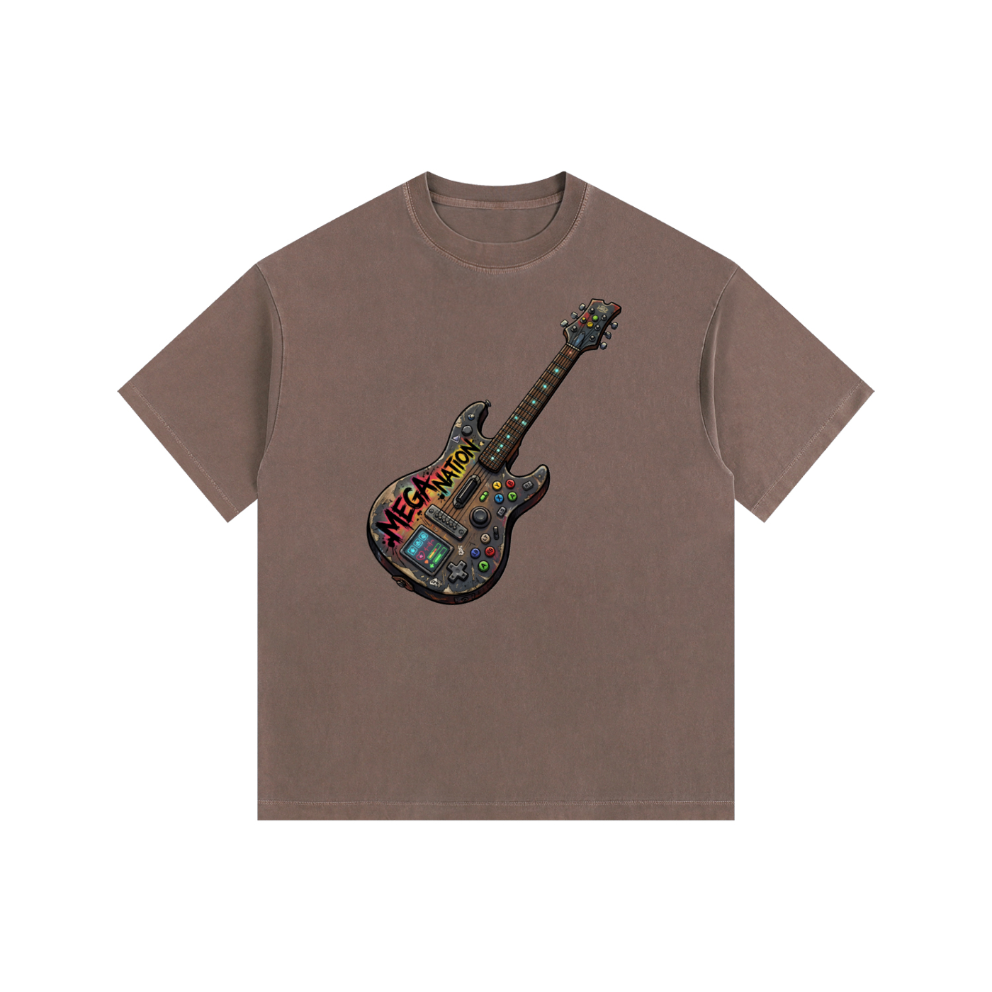 Mega Nation Gamer Guitar 2 Oversized Cotton T-Shirt (11 colors)