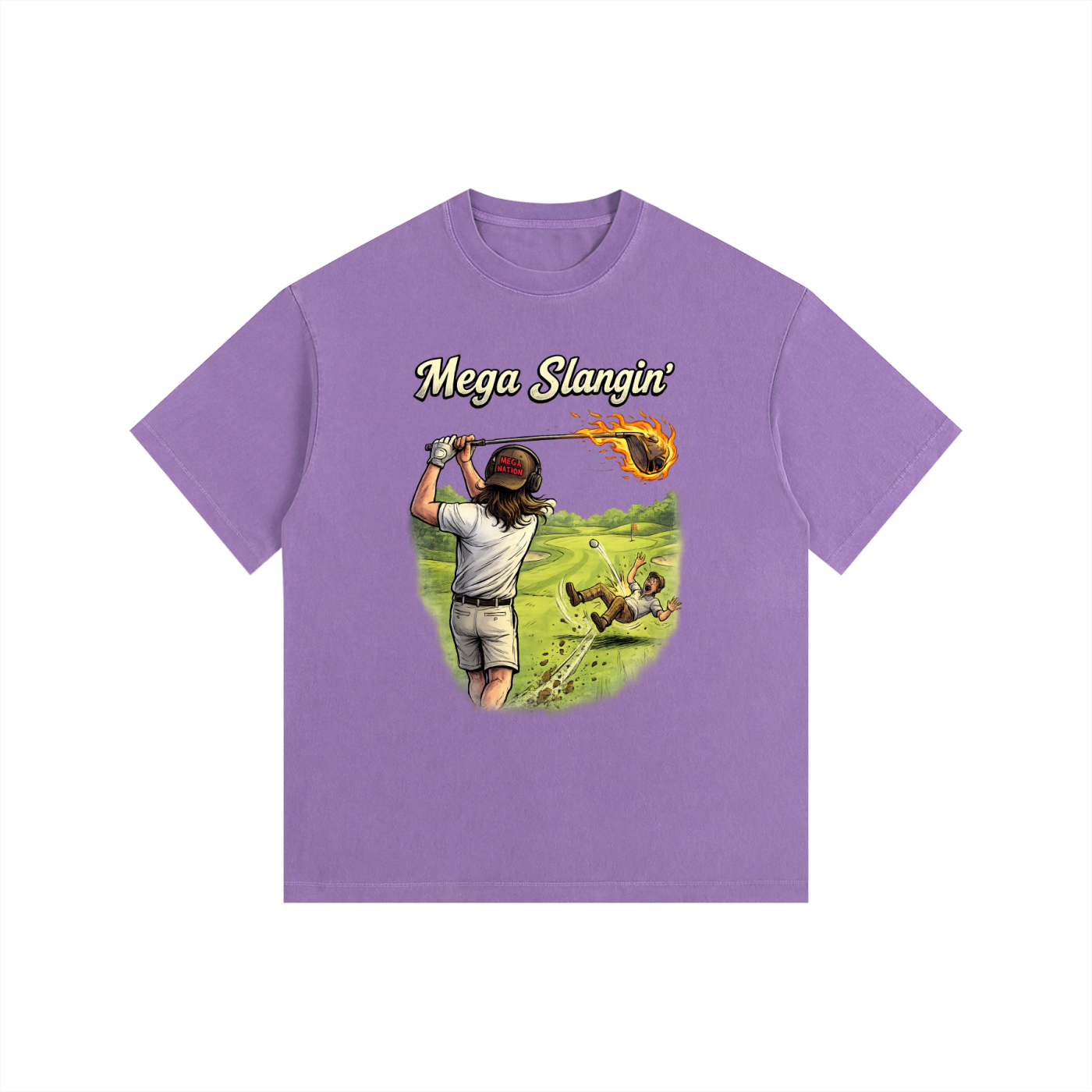 Mega Slangin' Golf Oversized Cotton T-Shirt (11 colors)
