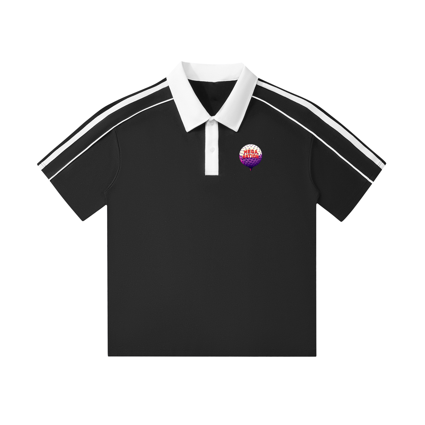 Mega Nation Golf Polo Shirt (Retro Logo) (5 colors)