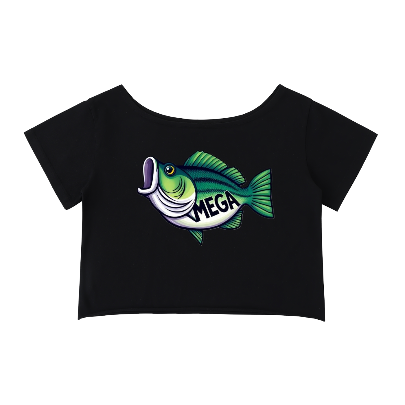 Mega Bass Off-Shoulder Cropped T-Shirt (4 colors)