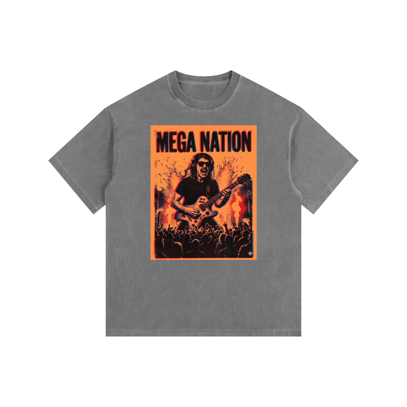 Mega Nation Gamer Guitar Oversized Cotton T-Shirt (5 colors)