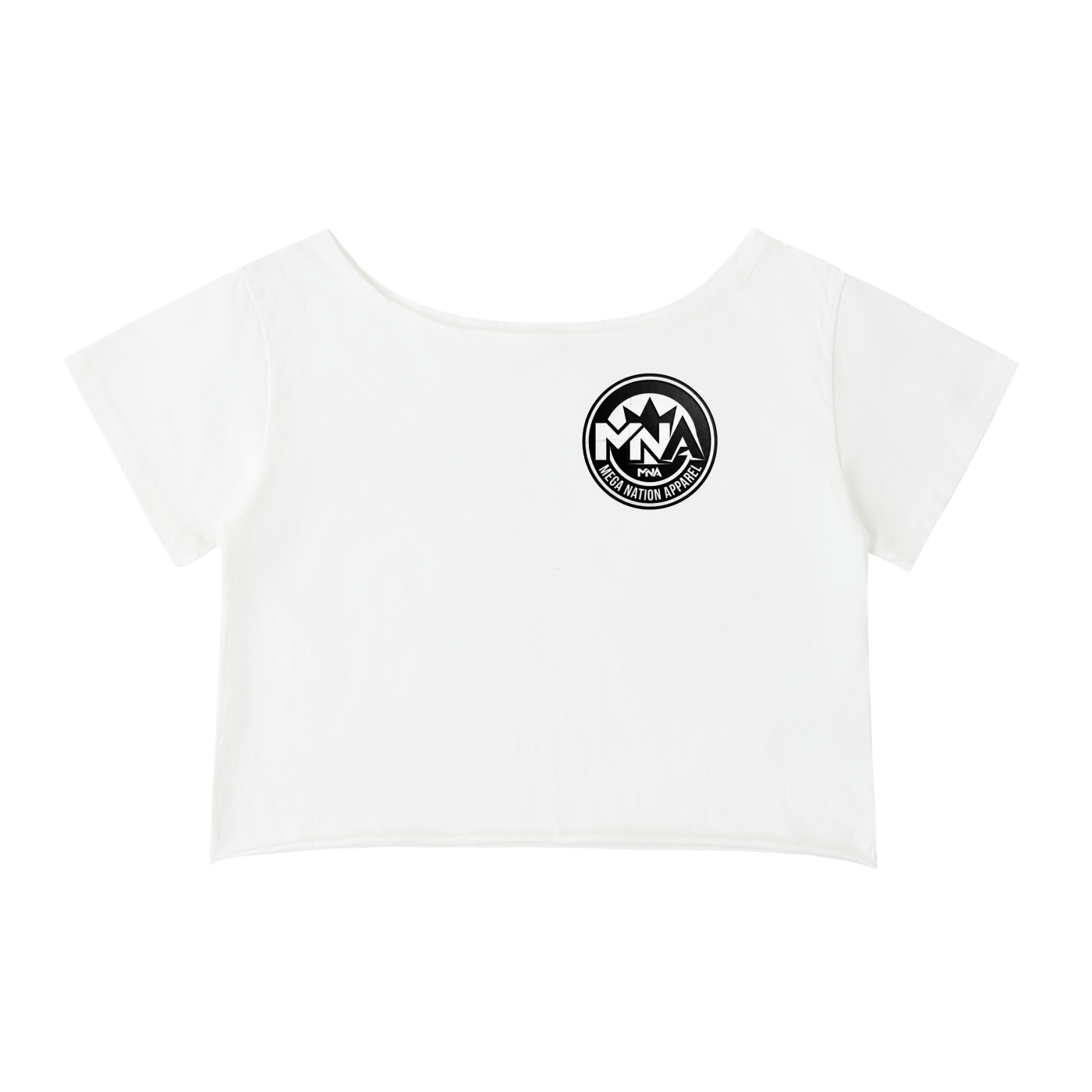 MNA Eagle Gaming & Outdoors (Front and Back Logo) Off-Shoulder Cropped T-Shirt (4 colors)