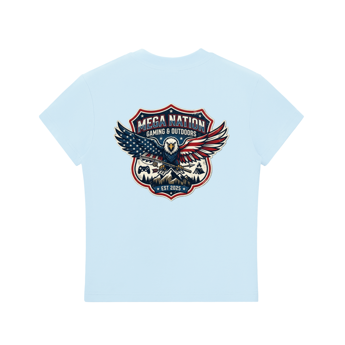 MNA Eagle Gaming & Outdoors (Front and Back Logo) T-Shirt (7 colors)