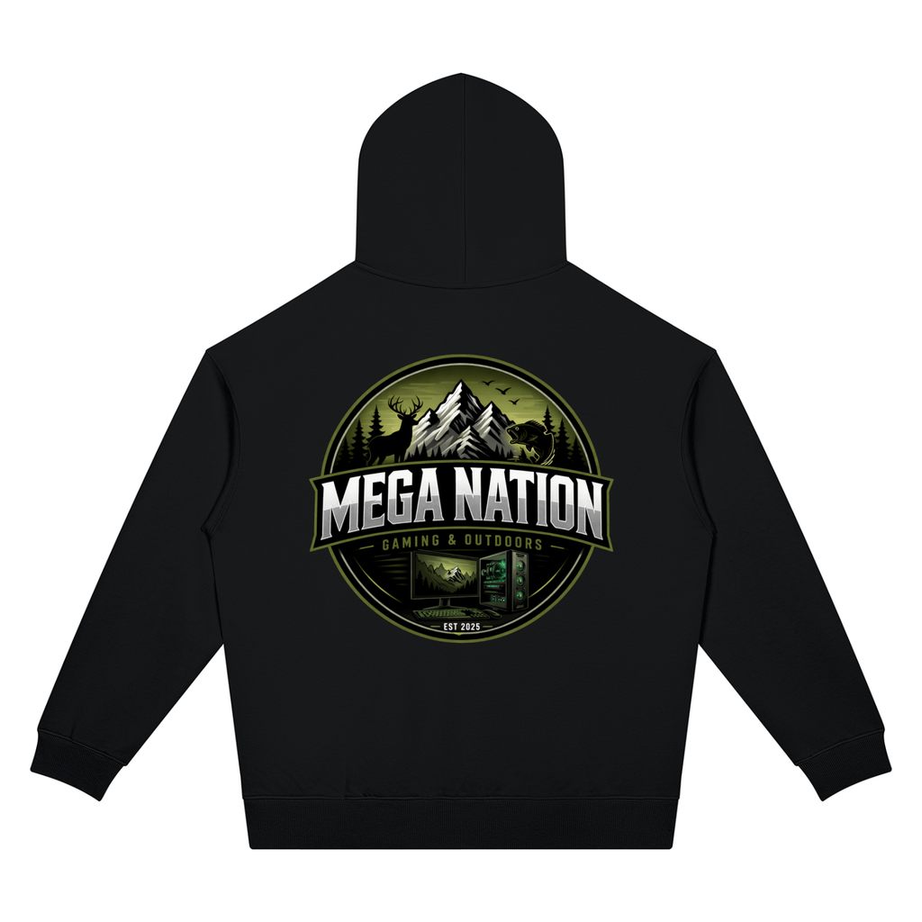 Mega Nation Gaming & Outdoors Unisex Oversized Drop Shoulder Hoodie (7 colors)