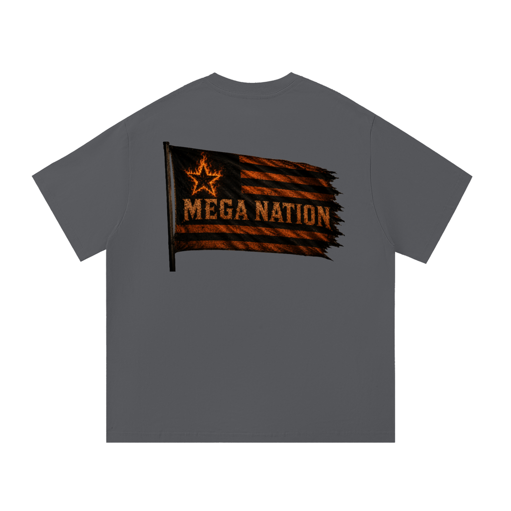 Mega Nation Flag (Front & Back Logo) Essential Cotton T-Shirt (6 colors)
