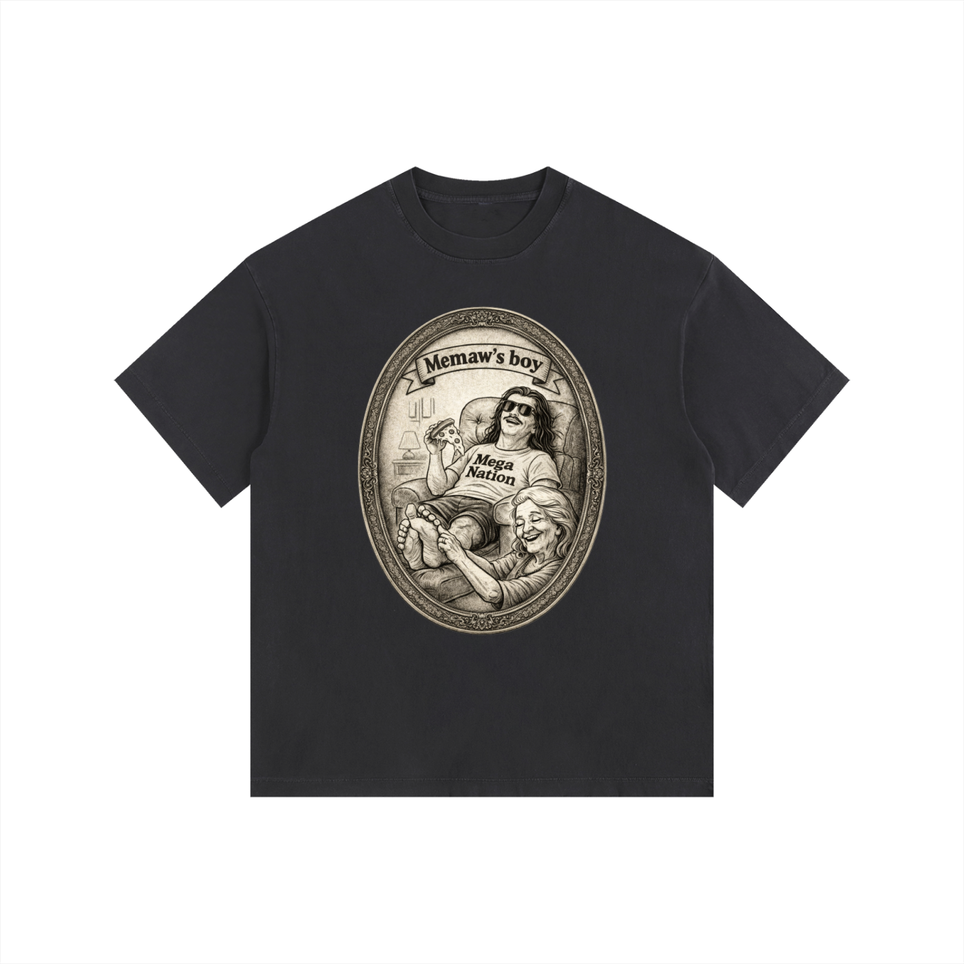 Mega Nation Memaw's Boy Oversized Cotton T-Shirt (11 colors)