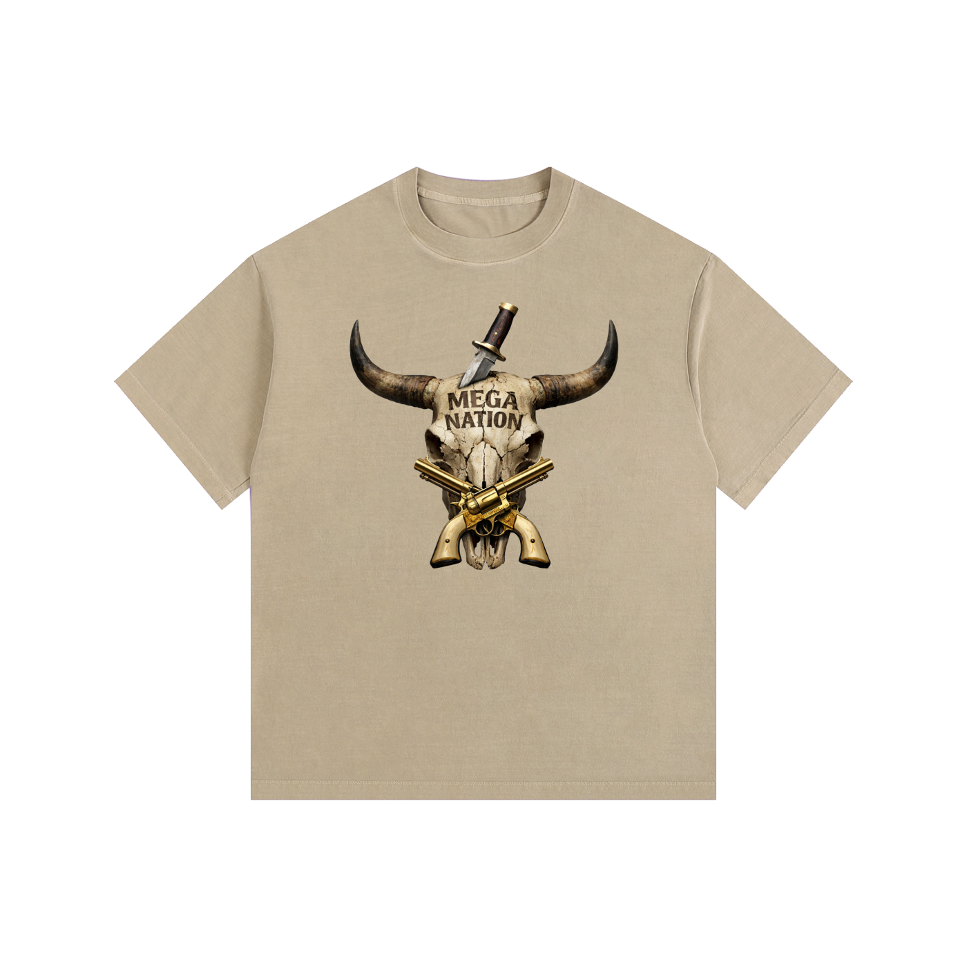 Mega Nation Longhorn Oversized Cotton T-Shirt (11 colors)