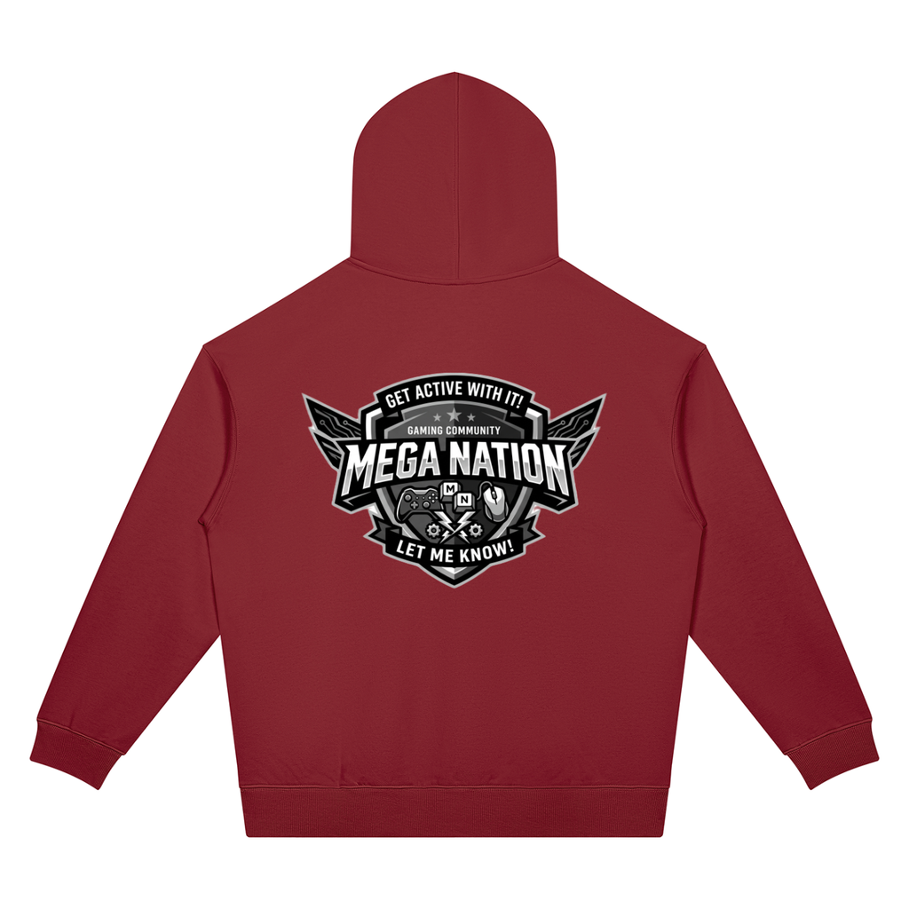 Mega Nation Gaming Community Unisex Oversized Drop Shoulder Hoodie (7 colors)