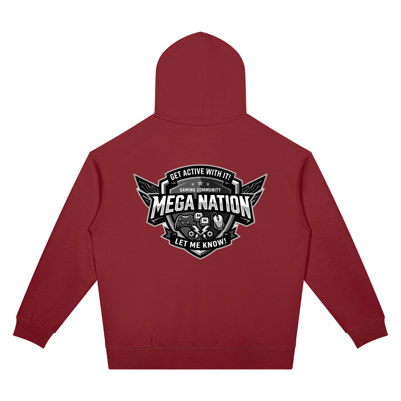 Mega Nation Gaming Community Unisex Oversized Drop Shoulder Hoodie (7 colors)