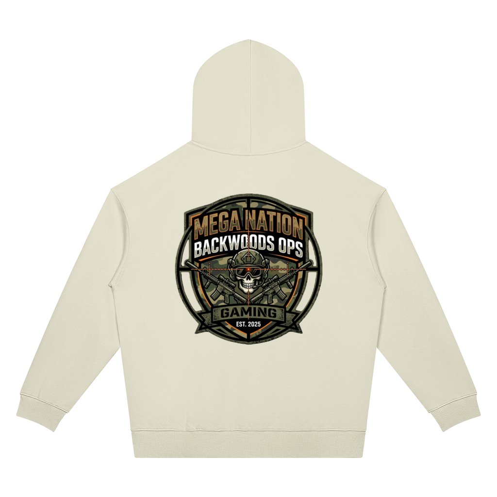 Mega Nation Backwoods OPS Unisex Oversized Drop Shoulder Hoodie (7 colors)
