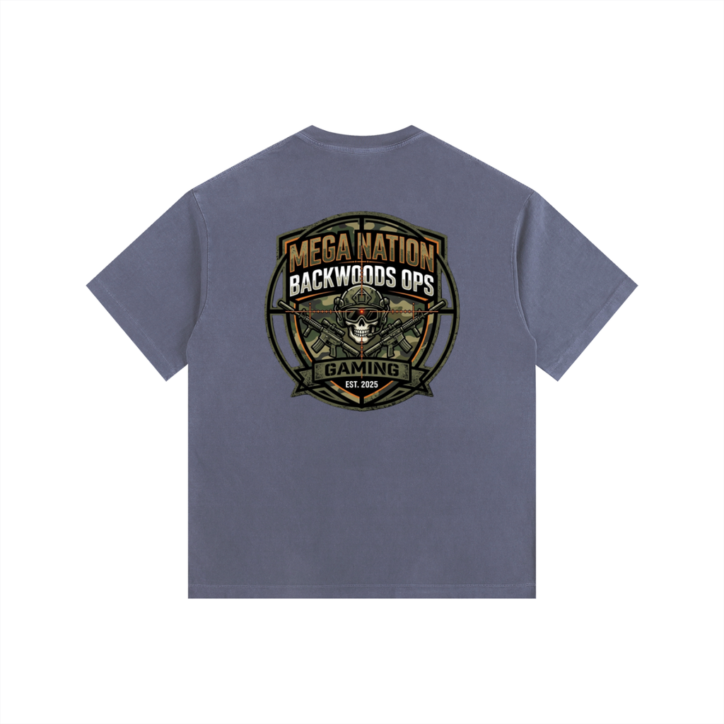 MNA Backwoods OPS (Front and Back Logo) Oversized Cotton T-Shirt (7 colors)
