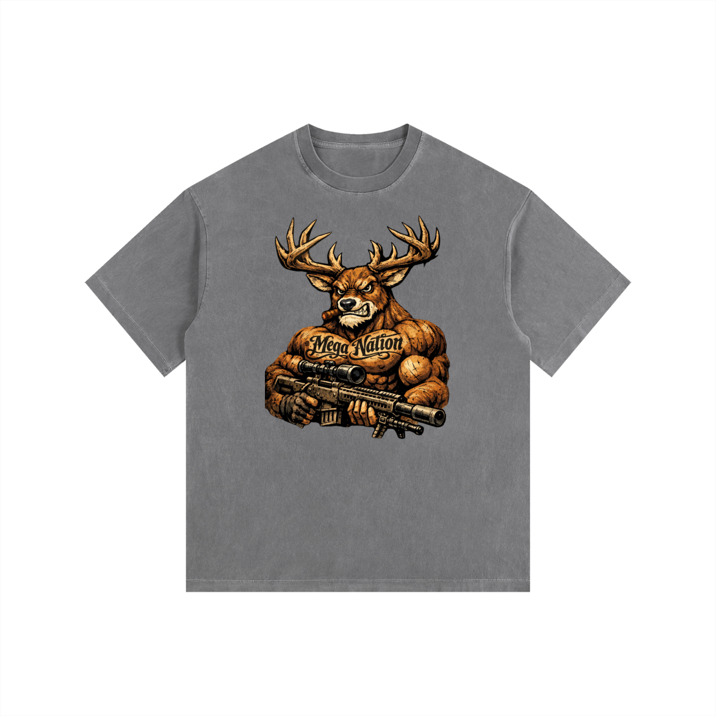 Mega Nation Bucky Oversized Cotton T-Shirt (11 colors)