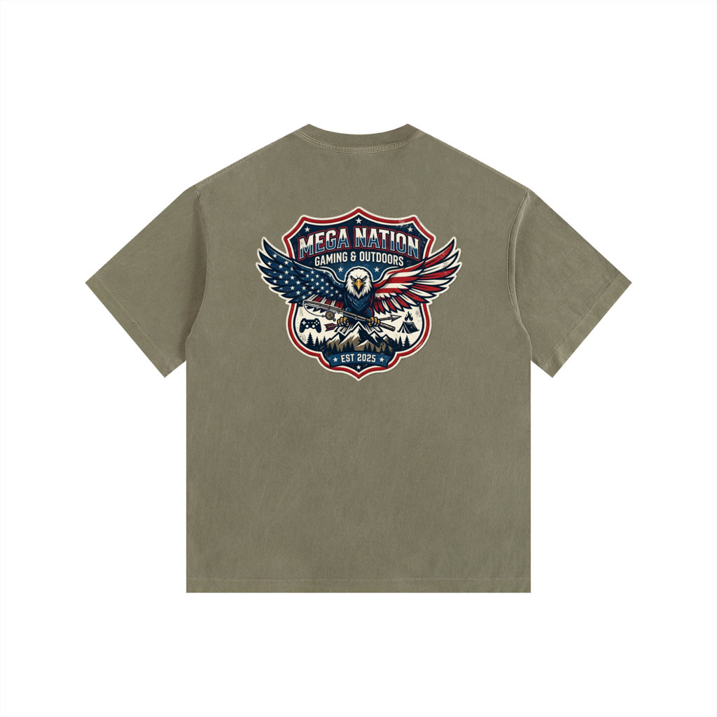 MNA Gaming & Outdoors 2 (Front and Back Logo) Oversized Cotton T-Shirt (8 colors)