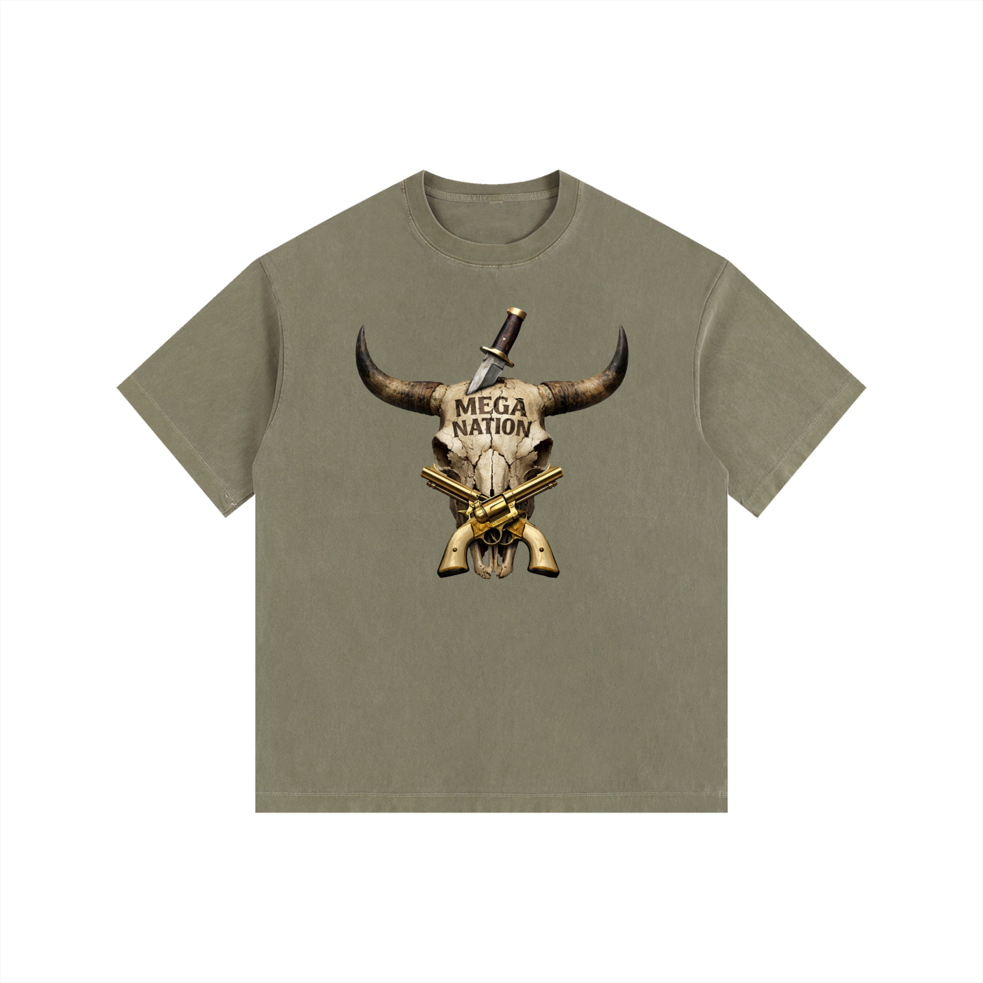 Mega Nation Longhorn Oversized Cotton T-Shirt (11 colors)
