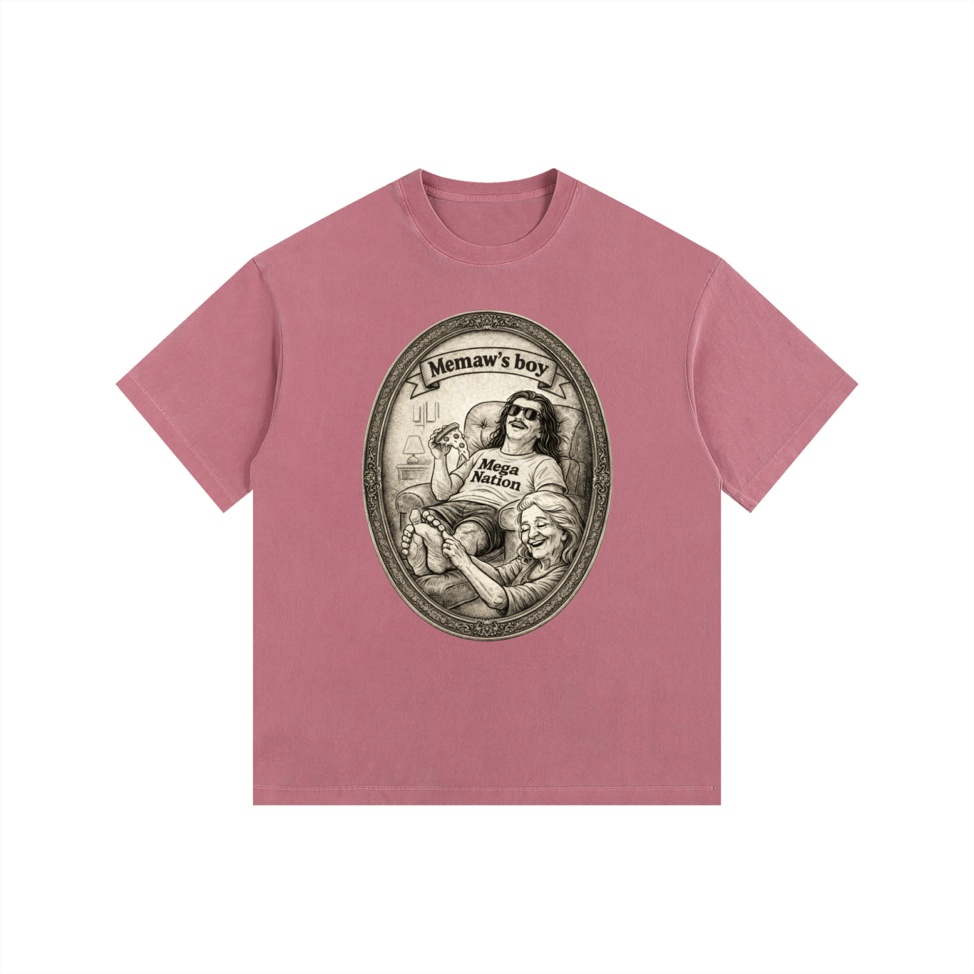 Mega Nation Memaw's Boy Oversized Cotton T-Shirt (11 colors)