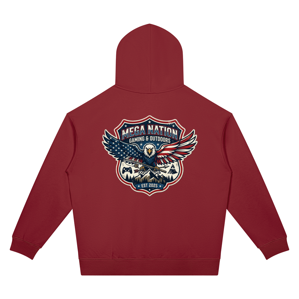 Mega Nation Eagle Unisex Oversized Drop Shoulder Hoodie (7 colors)