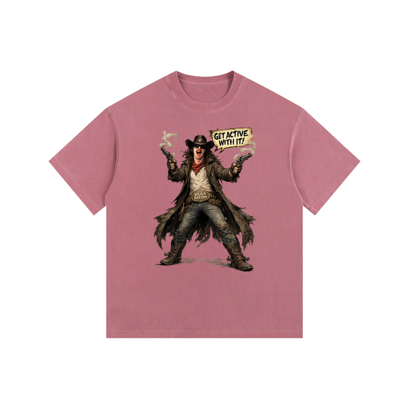 Mega Nation Active Revolvers Oversized Cotton T-Shirt (11 colors)