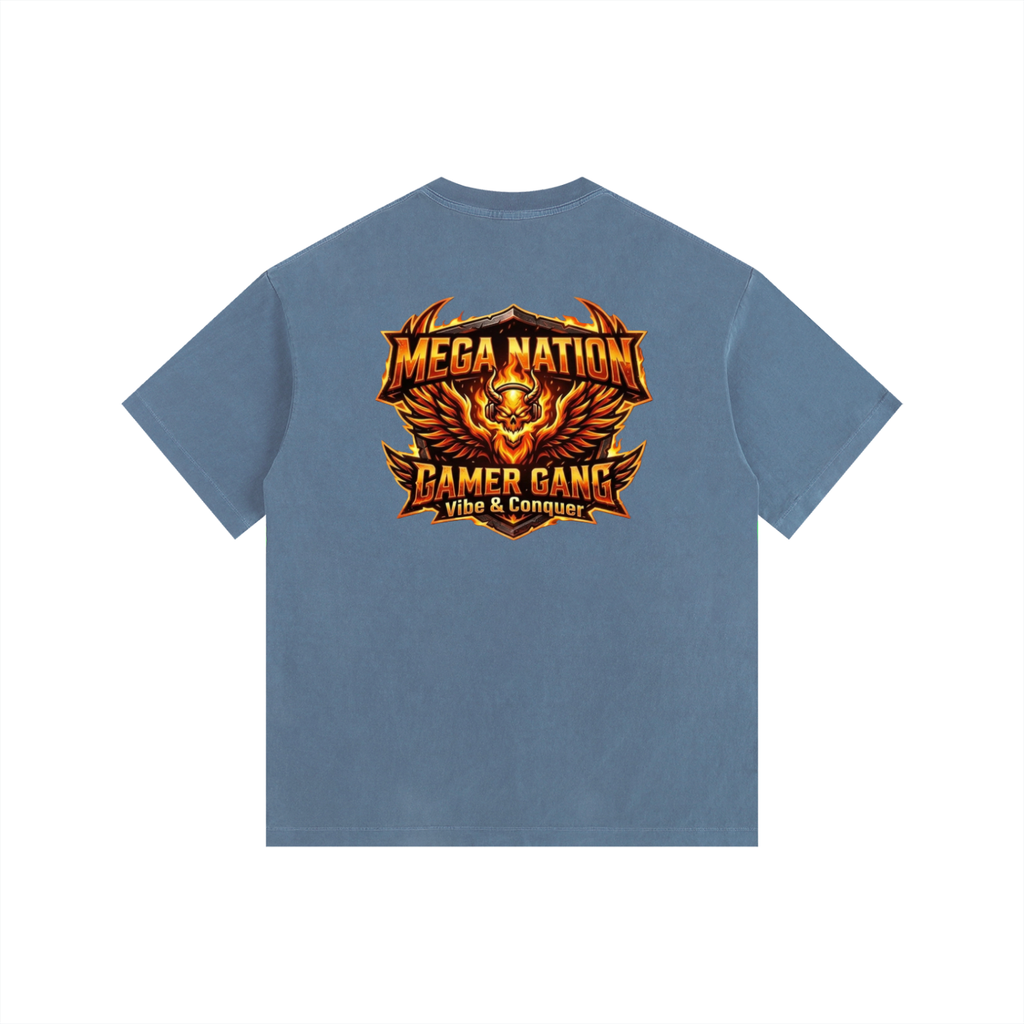 MNA Vibe & Conquer (Front and Back Logo) Oversized Cotton T-Shirt (9 colors)