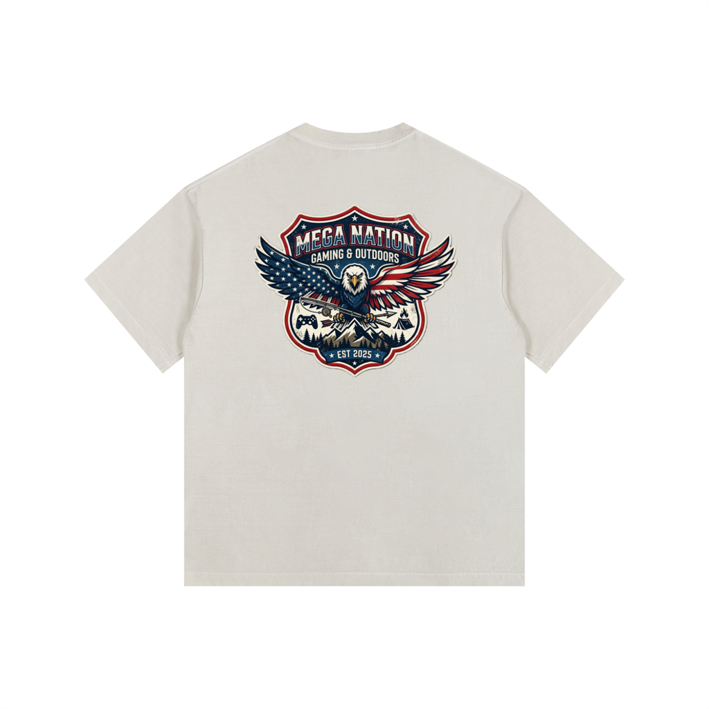 MNA Gaming & Outdoors 2 (Front and Back Logo) Oversized Cotton T-Shirt (8 colors)