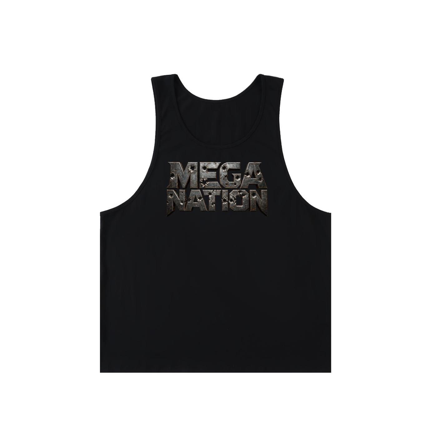 Mega Nation Damaged Plate Loose Fit Tank Top (2 colors)