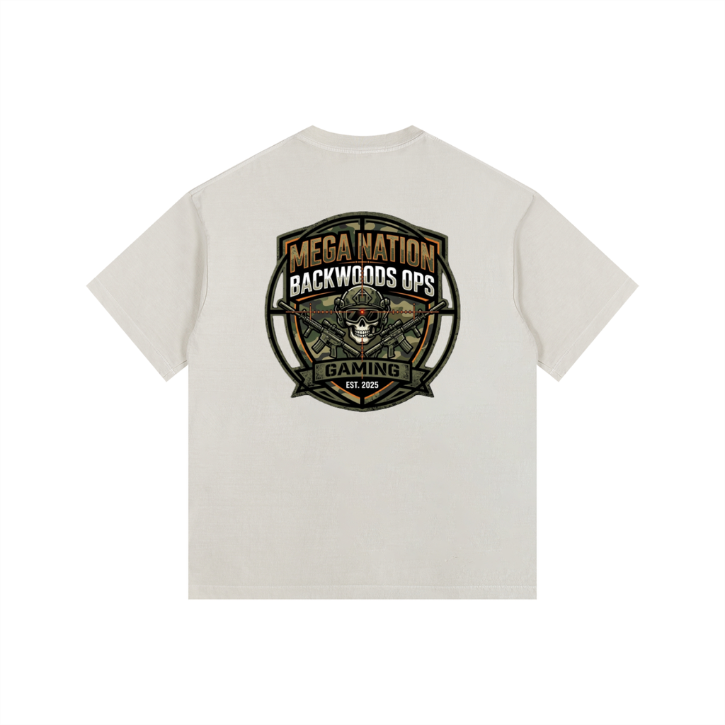 MNA Backwoods OPS (Front and Back Logo) Oversized Cotton T-Shirt (7 colors)
