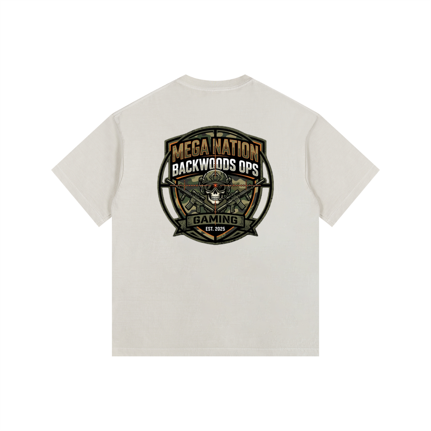 MNA Backwoods OPS (Front and Back Logo) Oversized Cotton T-Shirt (7 colors)