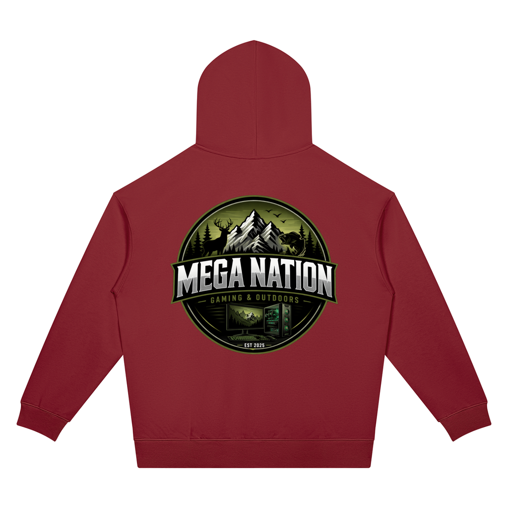 Mega Nation Gaming & Outdoors Unisex Oversized Drop Shoulder Hoodie (7 colors)