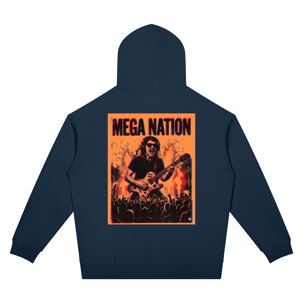 Mega Nation Gamer Guitar Unisex Oversized Drop Shoulder Hoodie (7 colors)