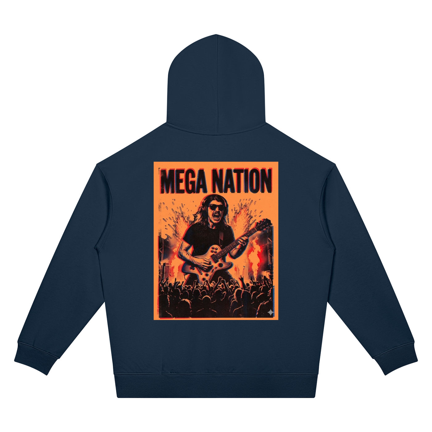 Mega Nation Gamer Guitar Unisex Oversized Drop Shoulder Hoodie (7 colors)