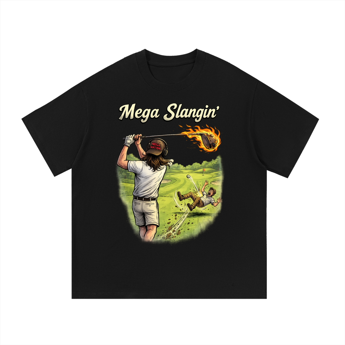 Mega Slangin' Golf Essential Cotton T-Shirt (8 colors)