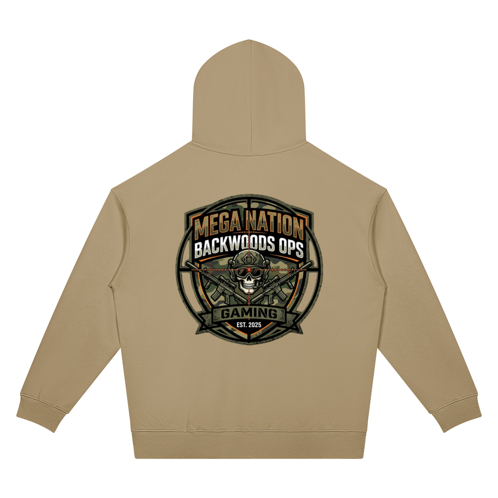 Mega Nation Backwoods OPS Unisex Oversized Drop Shoulder Hoodie (7 colors)