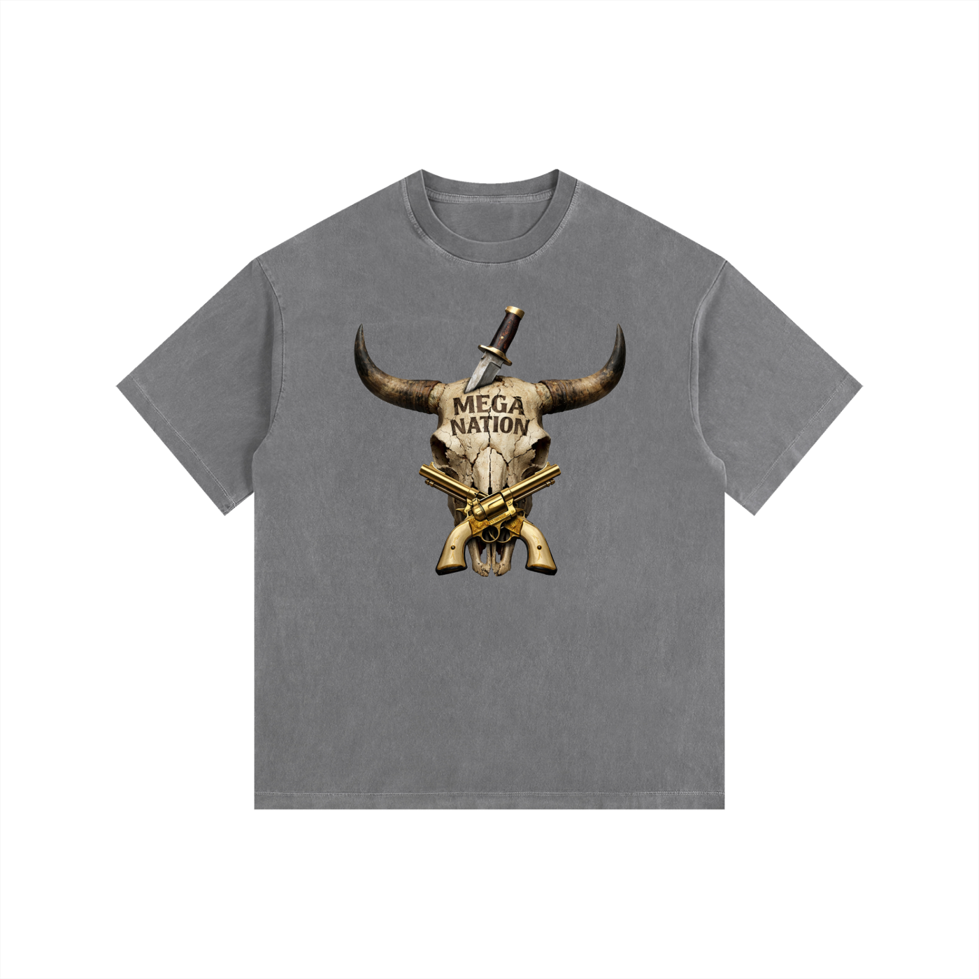 Mega Nation Longhorn Oversized Cotton T-Shirt (11 colors)