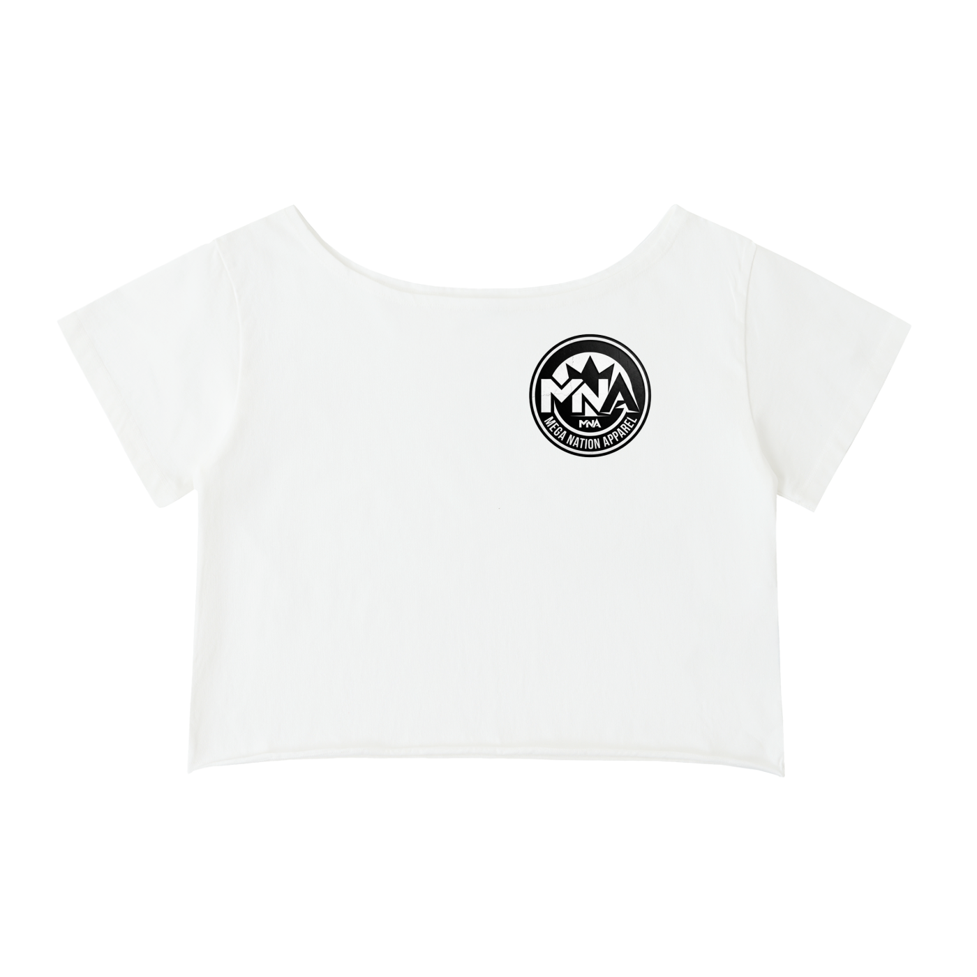 MNA Slangers (Front and Back Logo) Off-Shoulder Cropped T-Shirt (4 colors)