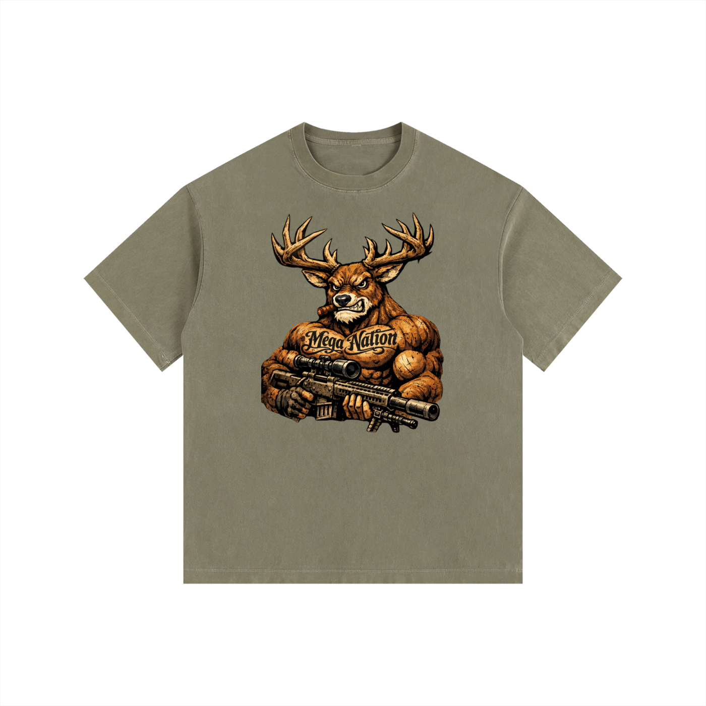 Mega Nation Bucky Oversized Cotton T-Shirt (11 colors)