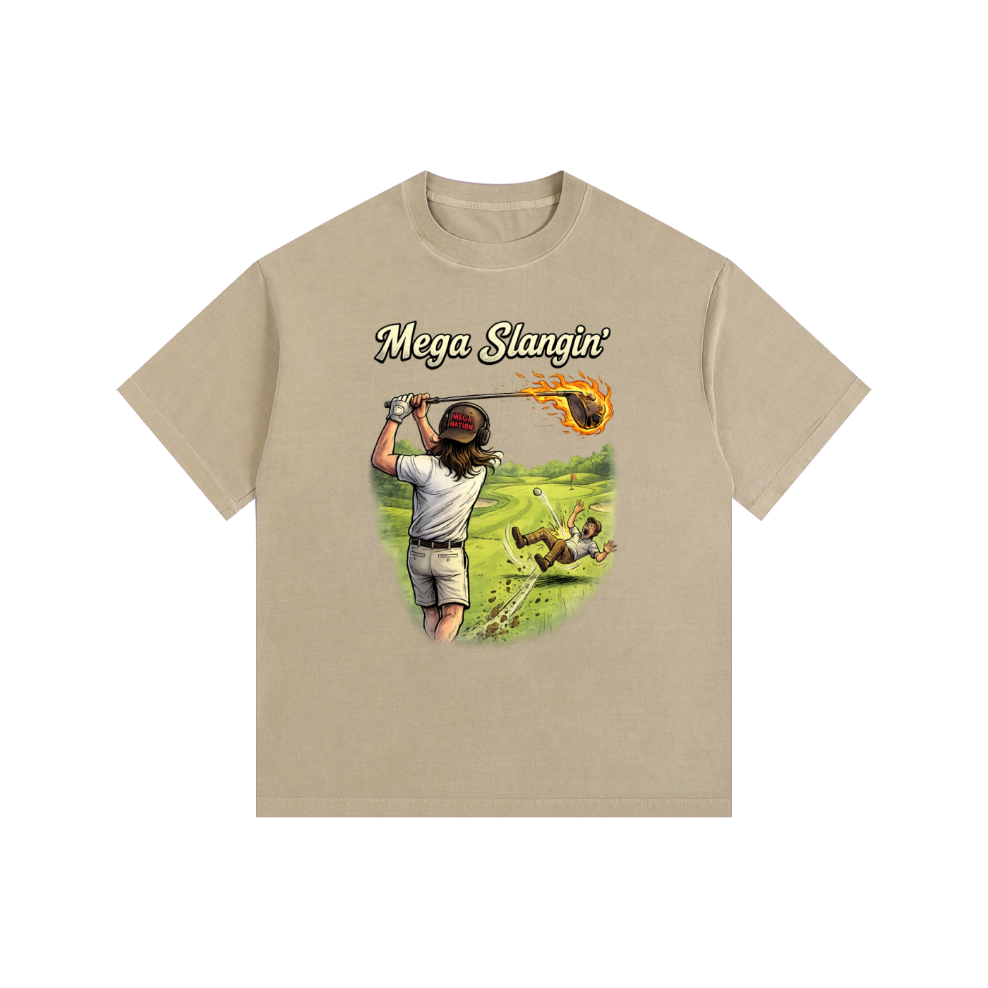 Mega Slangin' Golf Oversized Cotton T-Shirt (11 colors)