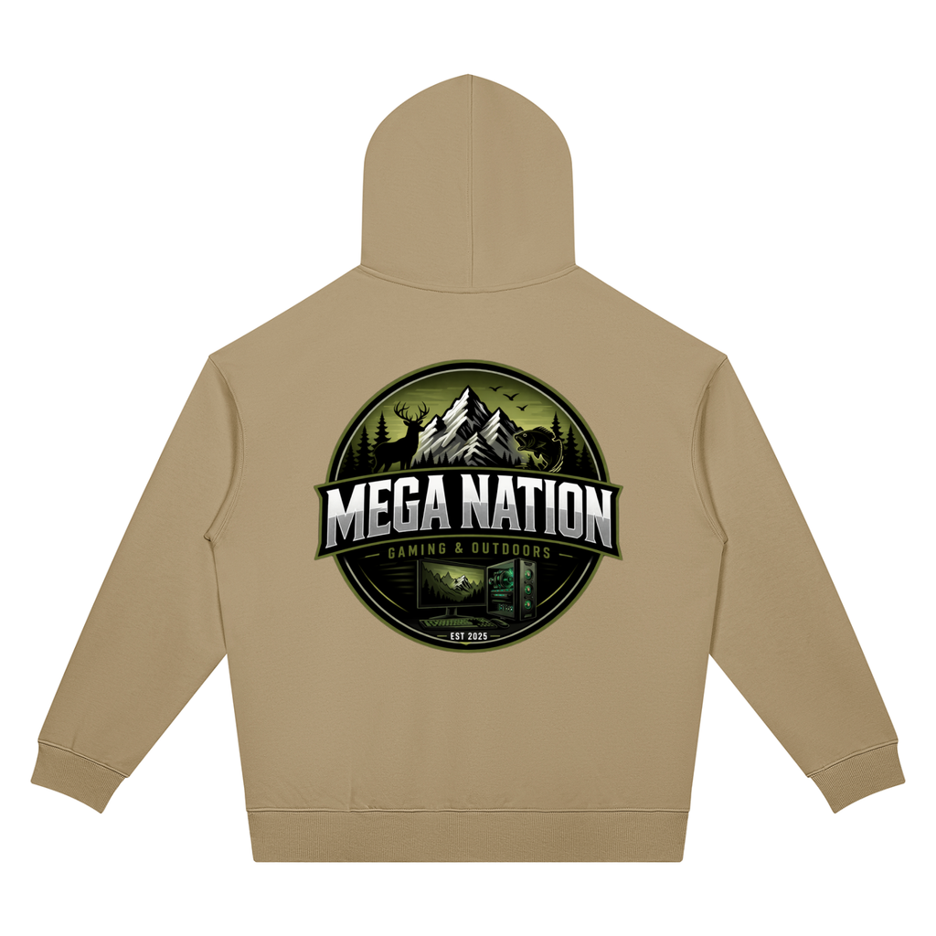 Mega Nation Gaming & Outdoors Unisex Oversized Drop Shoulder Hoodie (7 colors)