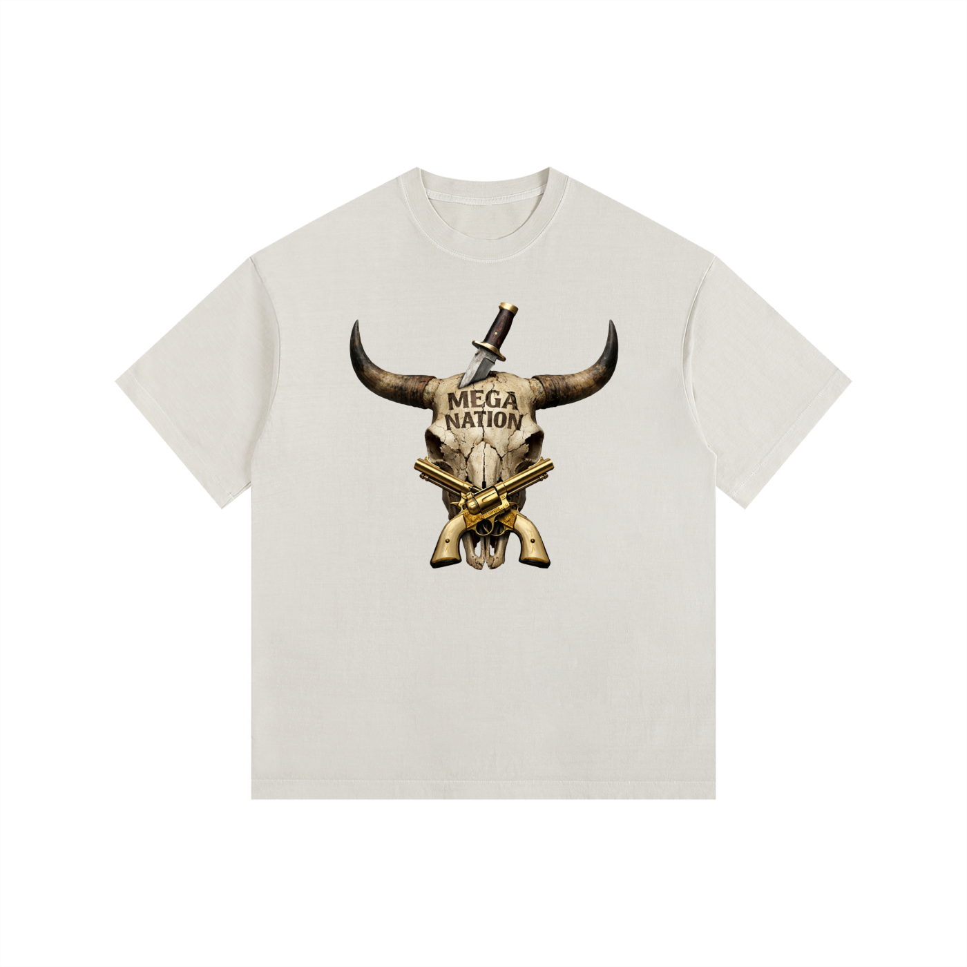 Mega Nation Longhorn Oversized Cotton T-Shirt (11 colors)