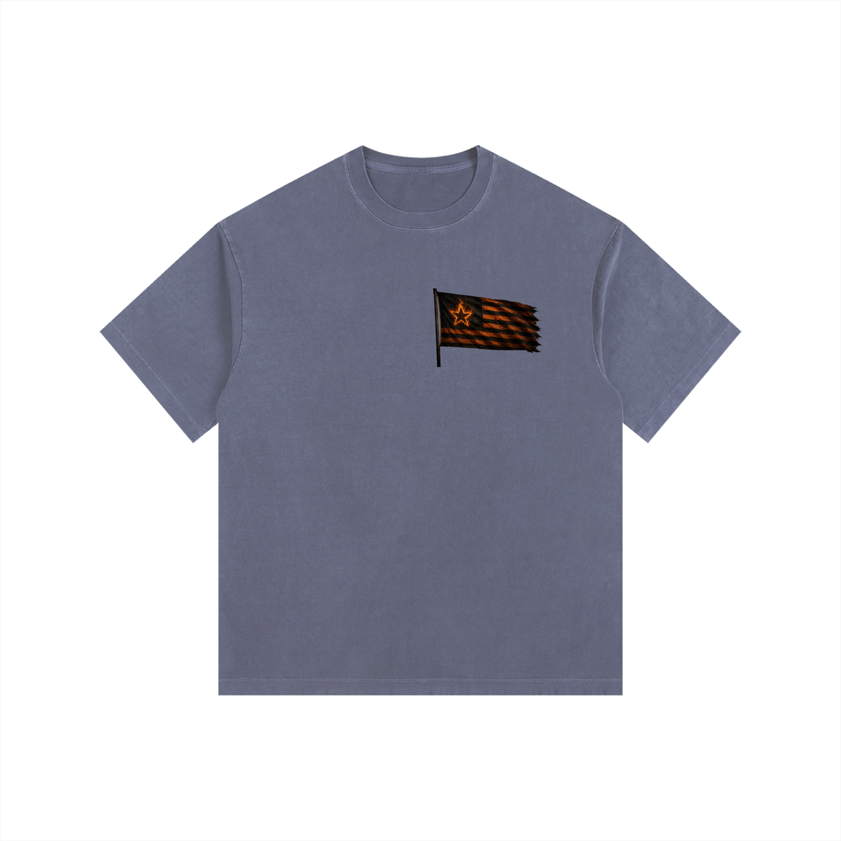 Mega Nation Flag (Front & Back Logo) Oversized Cotton T-Shirt (7 colors)