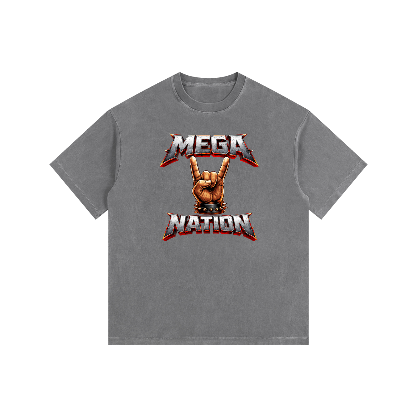 Mega Nation Rocker Oversized Cotton T-Shirt (8 colors)
