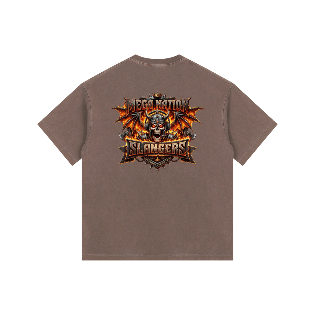 MNA Mega Slangers (Front and Back Logo) Oversized Cotton T-Shirt (7 colors)